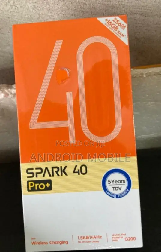 New Tecno Spark 40 Pro+ 256 GB Black