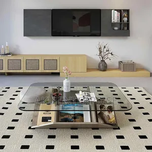 Italian Minimalist Artistic Glass Coffee Table