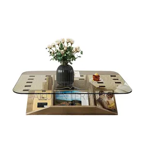 Italian Minimalist Artistic Glass Coffee Table