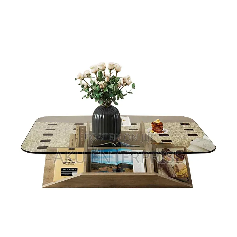 Italian Minimalist Artistic Glass Coffee Table