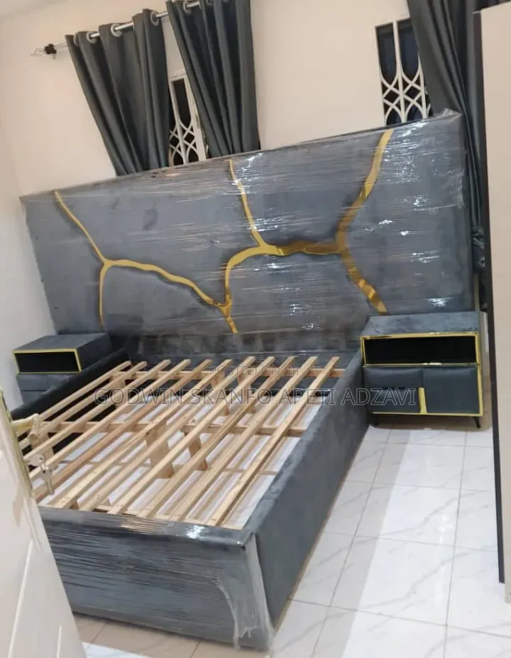 Queen Size Bed Frame and Side Drawer Available