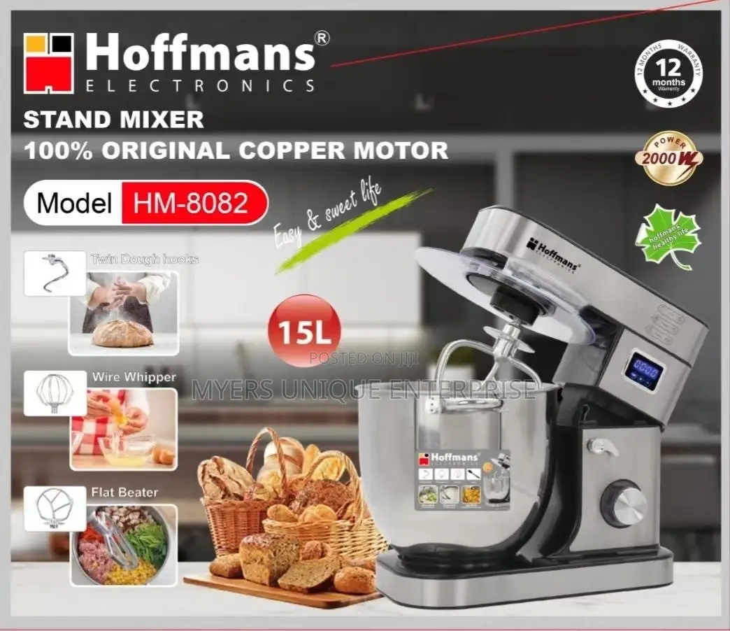 15L Hoffmans 2000W Commercial Stand Mixer Machine