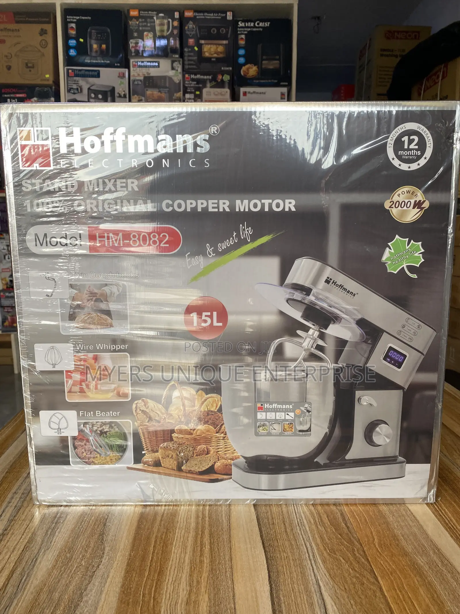 15L Hoffmans 2000W Commercial Stand Mixer Machine