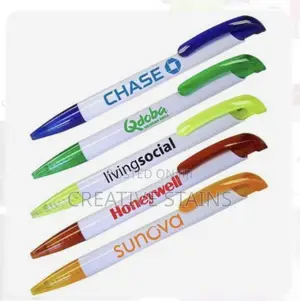 Emroidery on Face Towels, Pens, Lapel Pins and Mugs