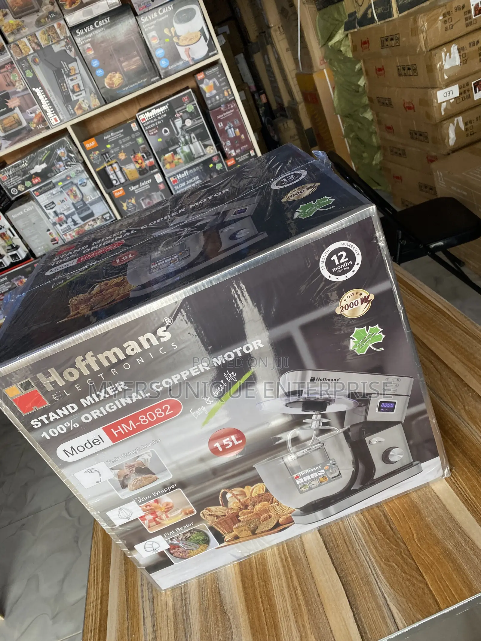 Hoffmans 15L Electric Stand Mixer - Twin Dough Hooks