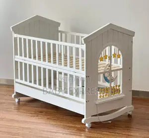 Premium Wooden Baby Cot With Light Under-Cot Storage