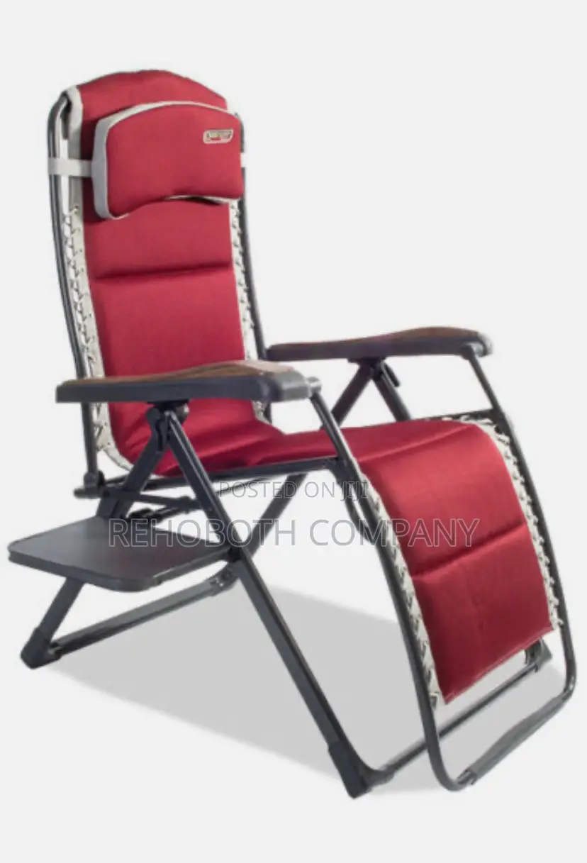 Quest Bordeaux Pro Relax XL Chair With Side Table Garden F1343