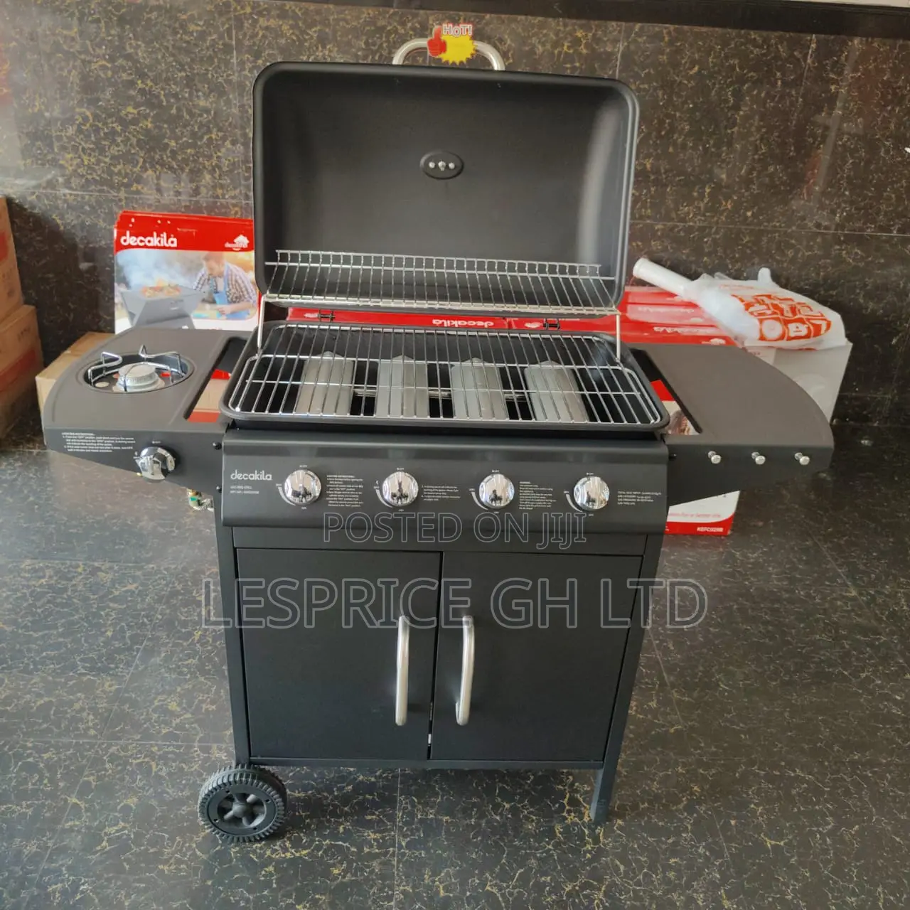 Saturday Market Promo on Our Exceptional 4 Burner Gas BBQ Grill Stand