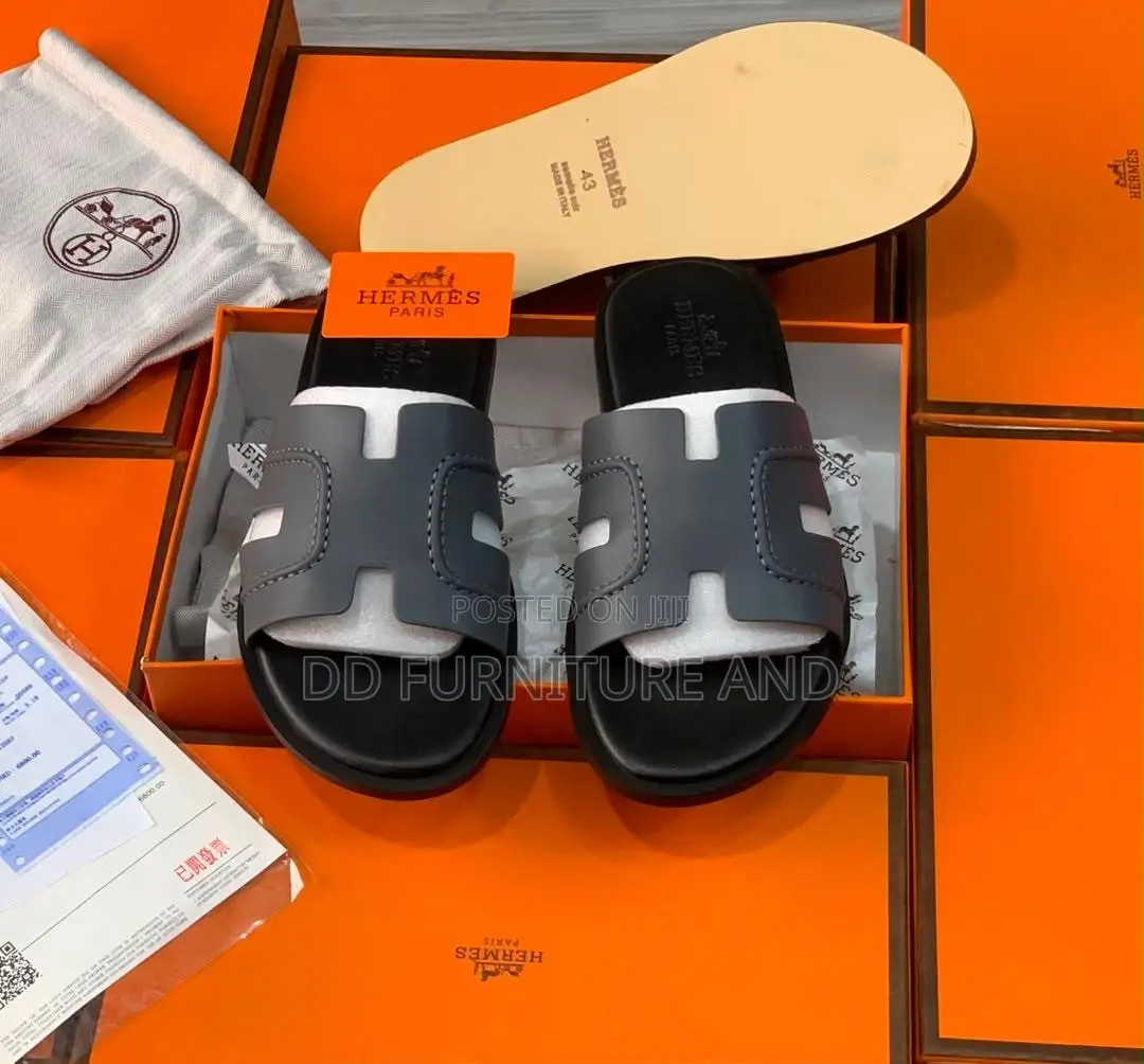 Leather Hermes Slipper