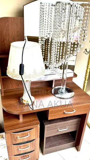 Quality Dresser, Bed Side Lamp and Table, Crystal Decor Wall Frames