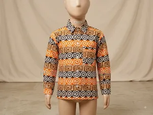 African Print Long Sleeve Boys' Shirt