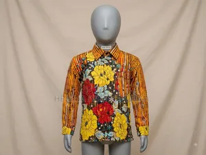 African Print Long Sleeve Boys' Shirt