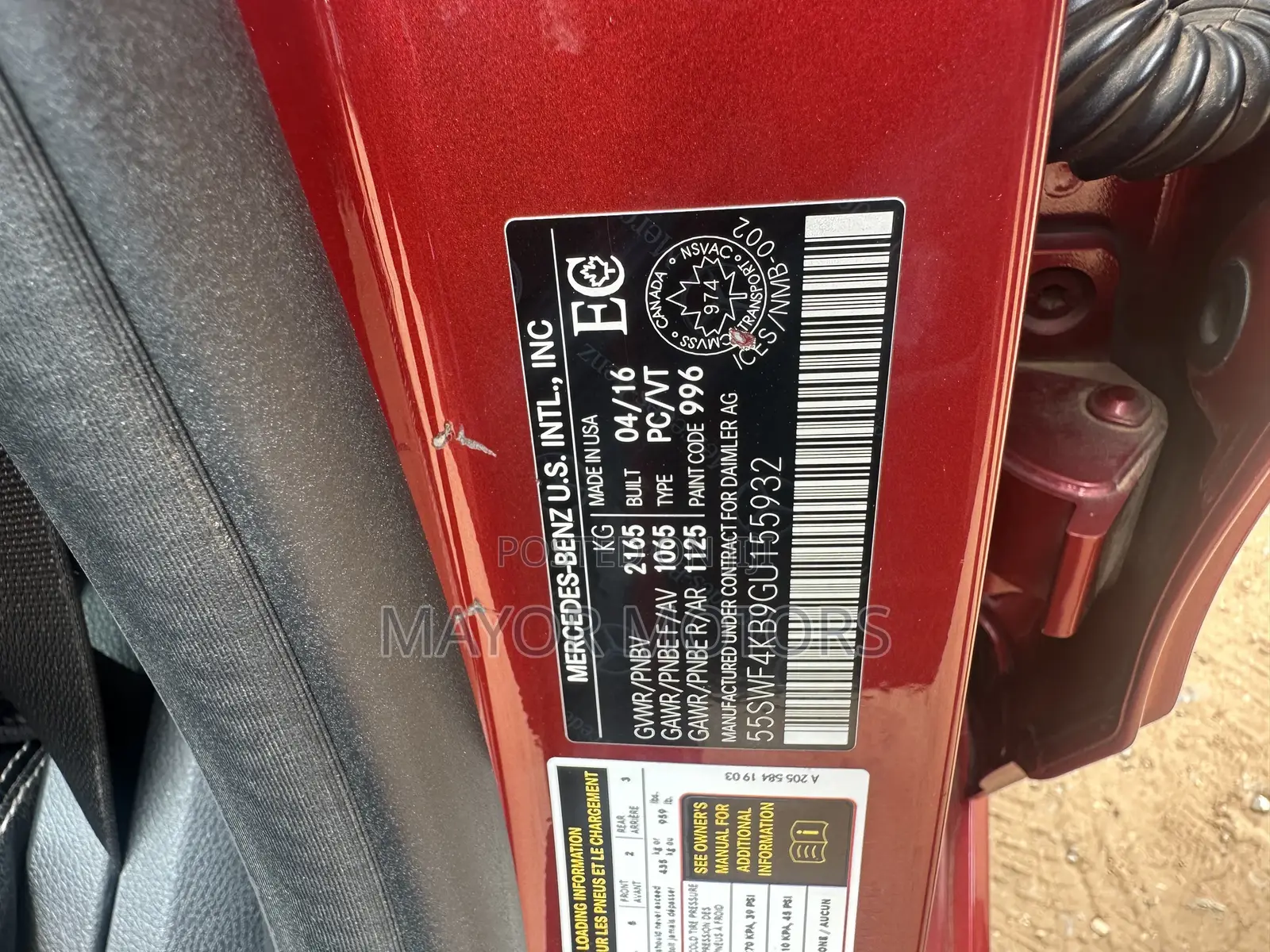 Mercedes-Benz C300 Base 4Matic Sedan AWD (2.0L 4cyl 7A) 2016 Red