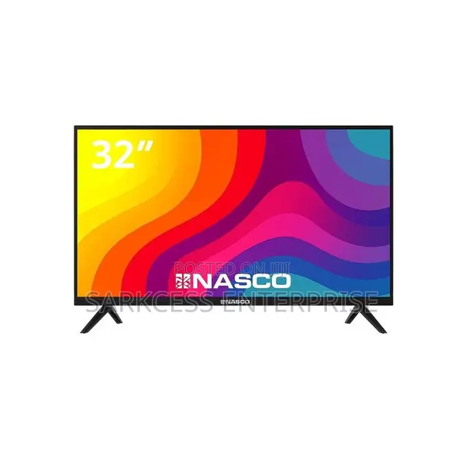 Nasco 32-Inch LED Digital Satellite TV – Built-in Decoder (DVB-T2/S2)