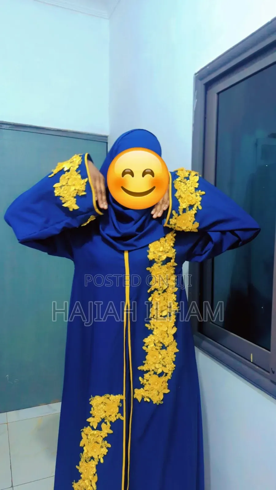 Elegant French Lace Abaya – Handmade