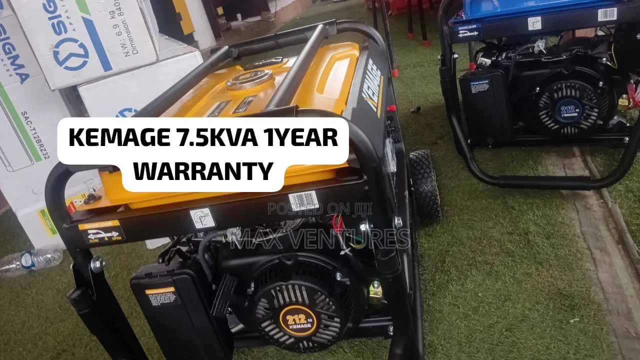 Powerful KEMAGE 7.5KVA Petrol Generator at Great Price 7.5kva