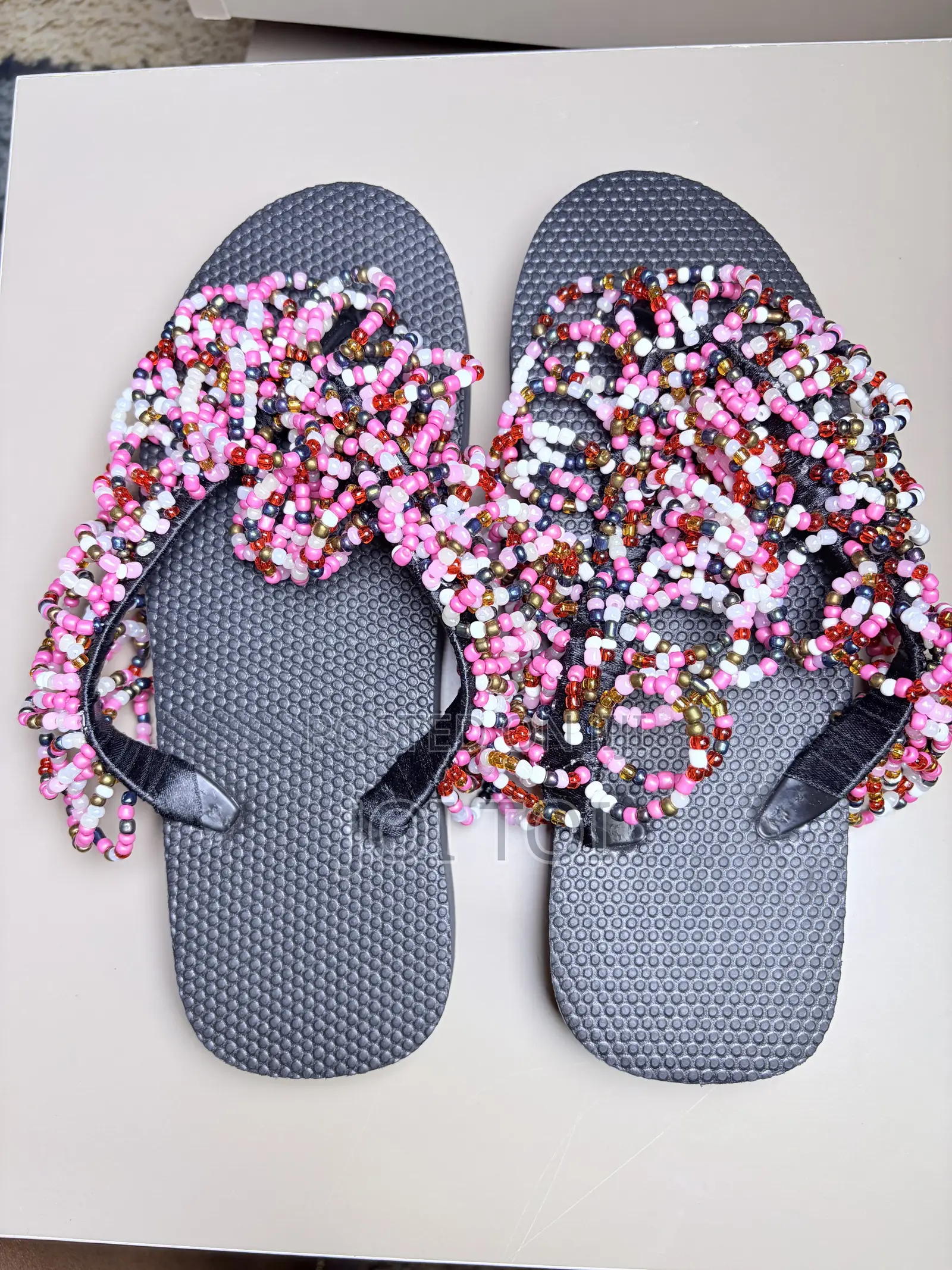 Glam Beaded Slippers