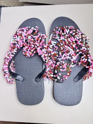 Glam Beaded Slippers