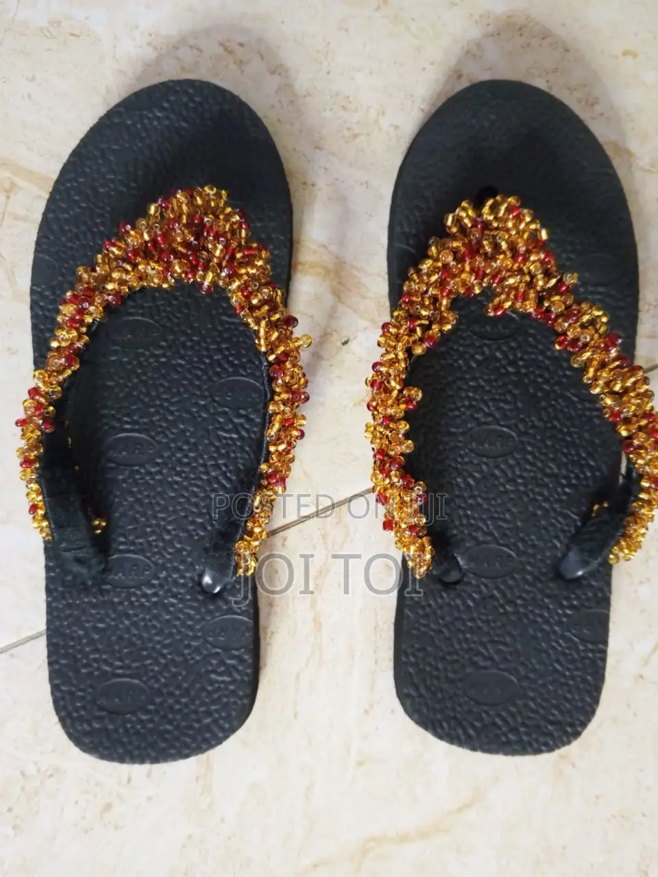 Glam Beaded Slippers