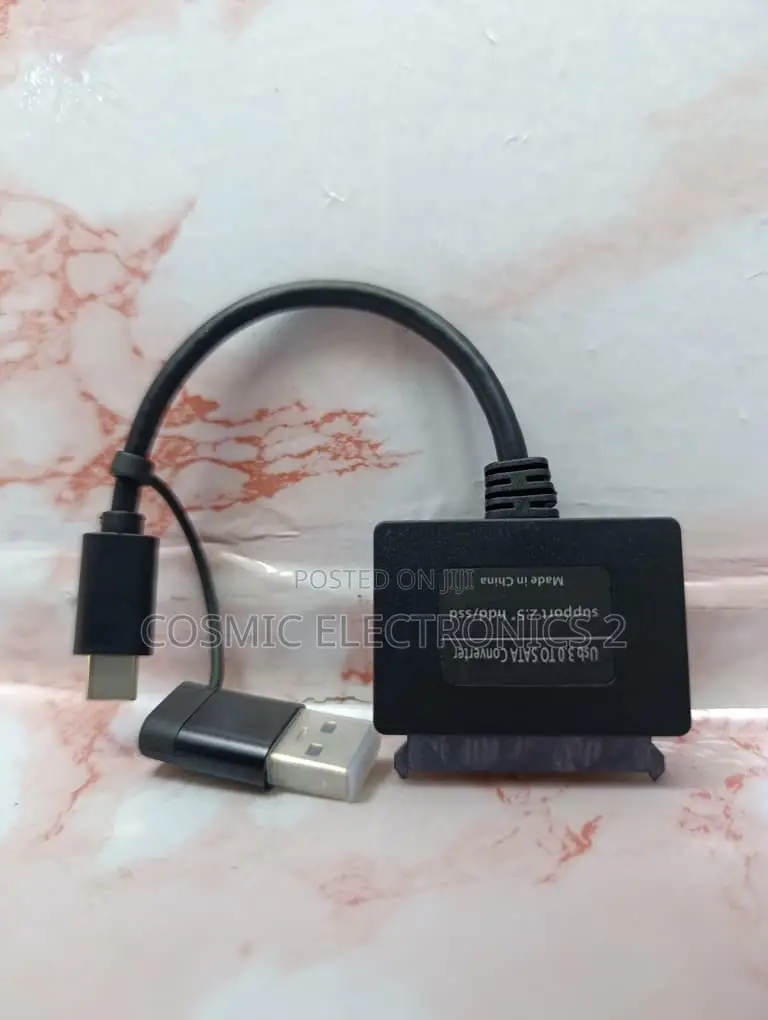 Type-C/USB 3.0 to SATA Hard Drive Converter for 2.5-Inch SSD HDD