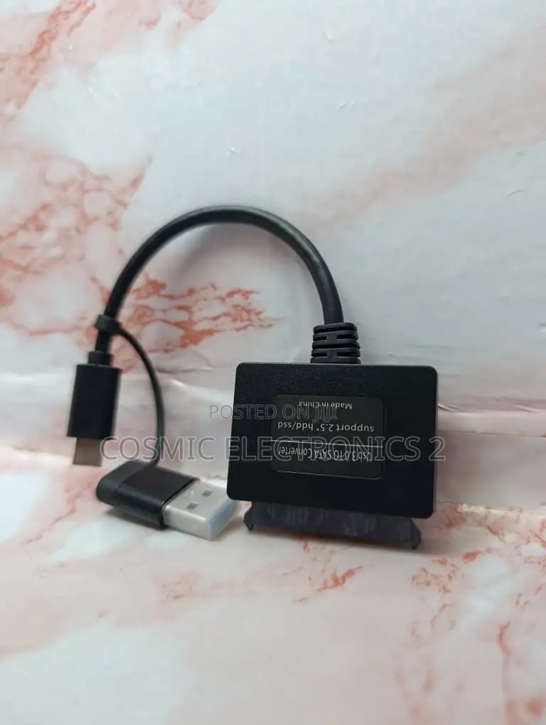 Type-C/USB 3.0 to SATA Hard Drive Converter for 2.5-Inch SSD HDD