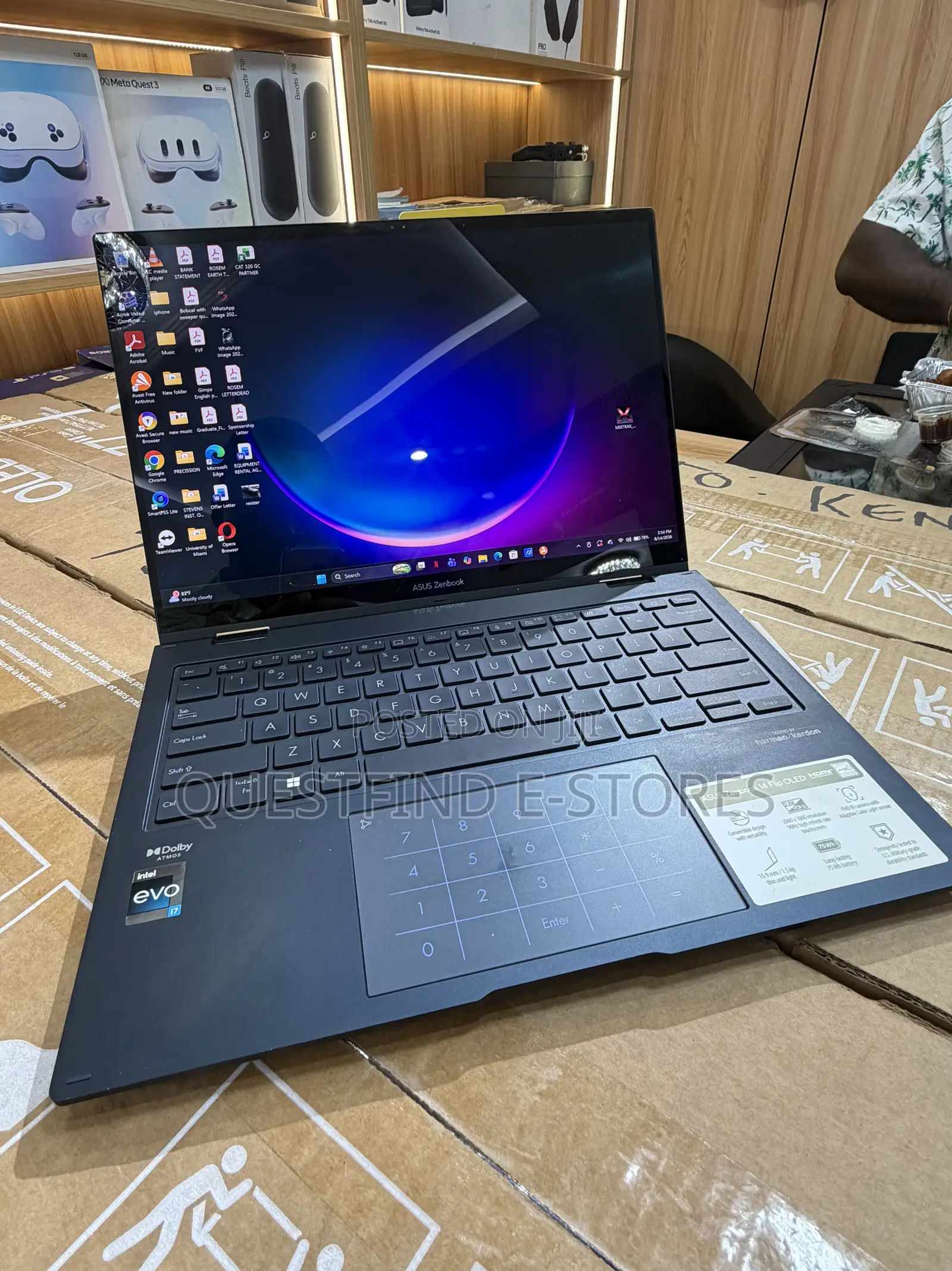 Laptop Asus Zenbook 14 OLED 16GB Intel Core i7 SSD 1T
