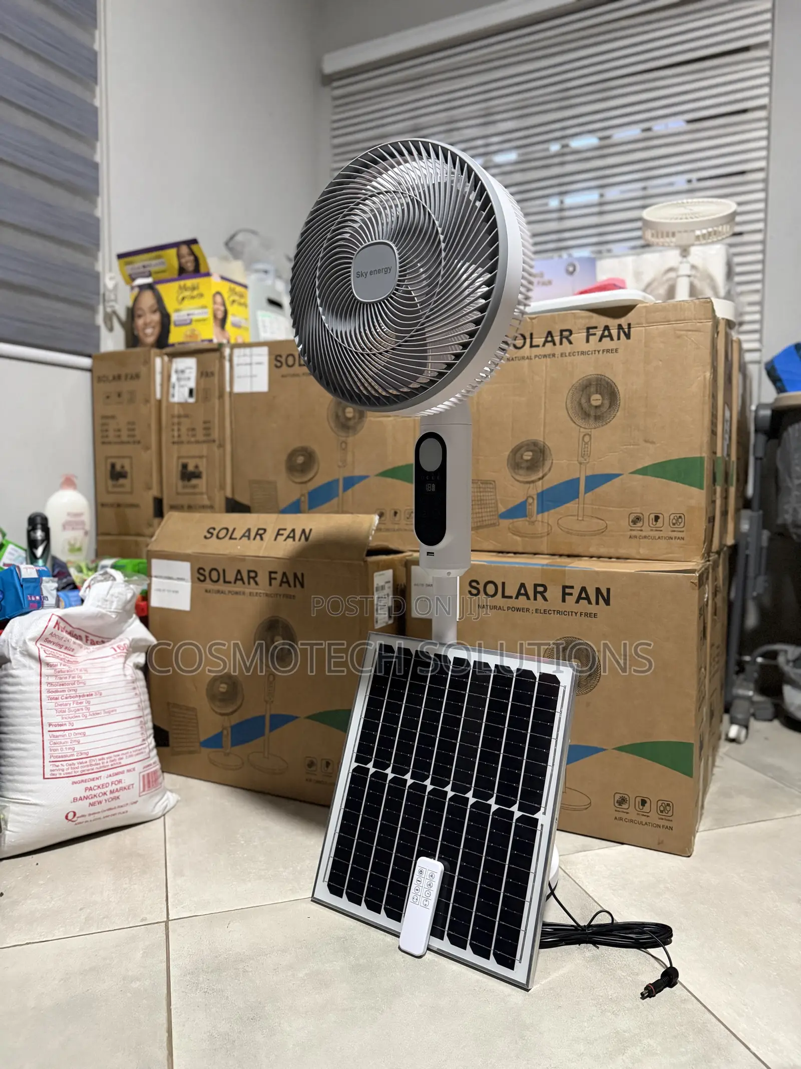 360 Rotating Solar Fan