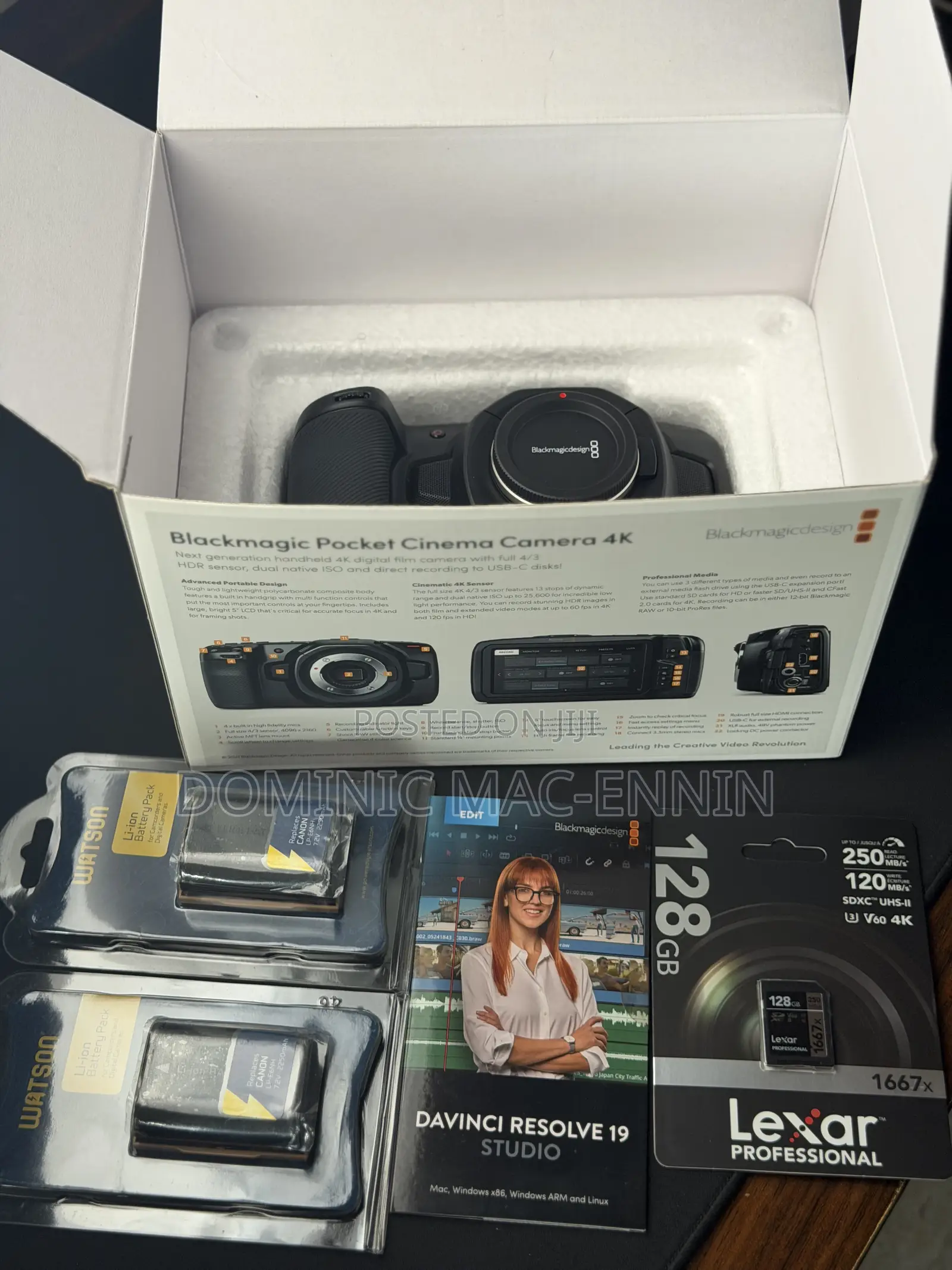 Black Magic Pocket Cinema Camera (Body) + Creator Essentials Kit
