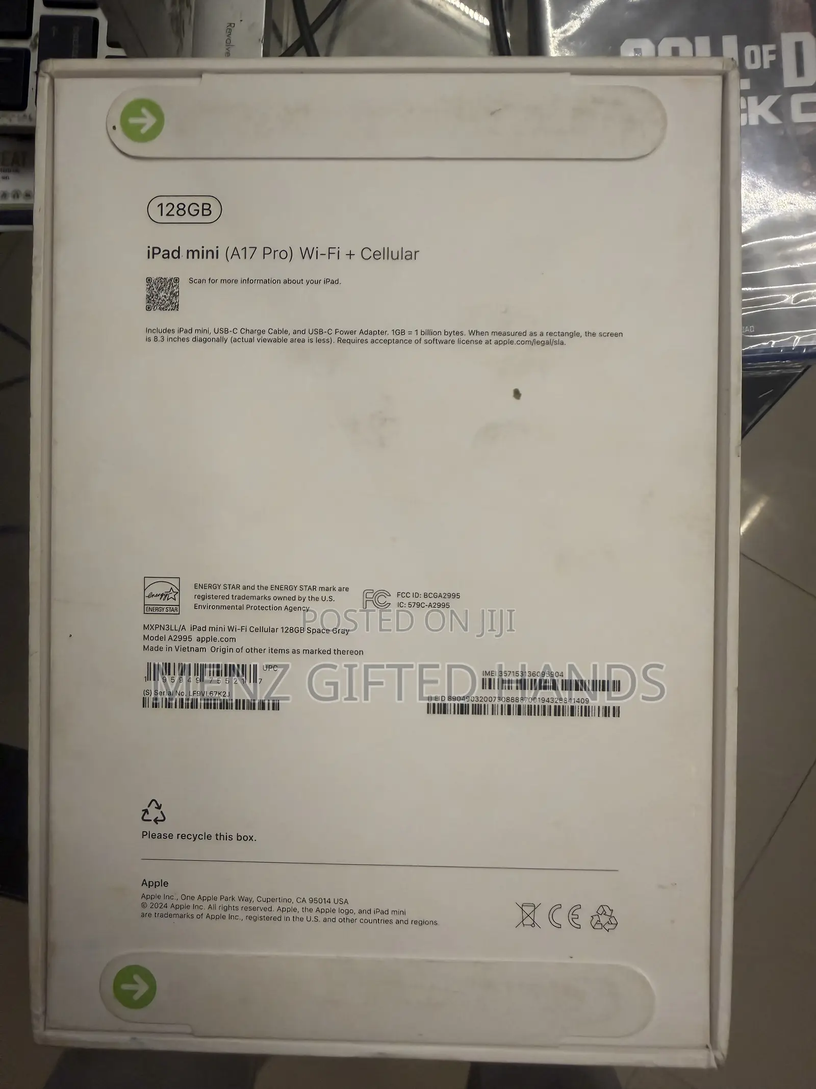 New Apple iPad mini (2024) 128 GB Blue