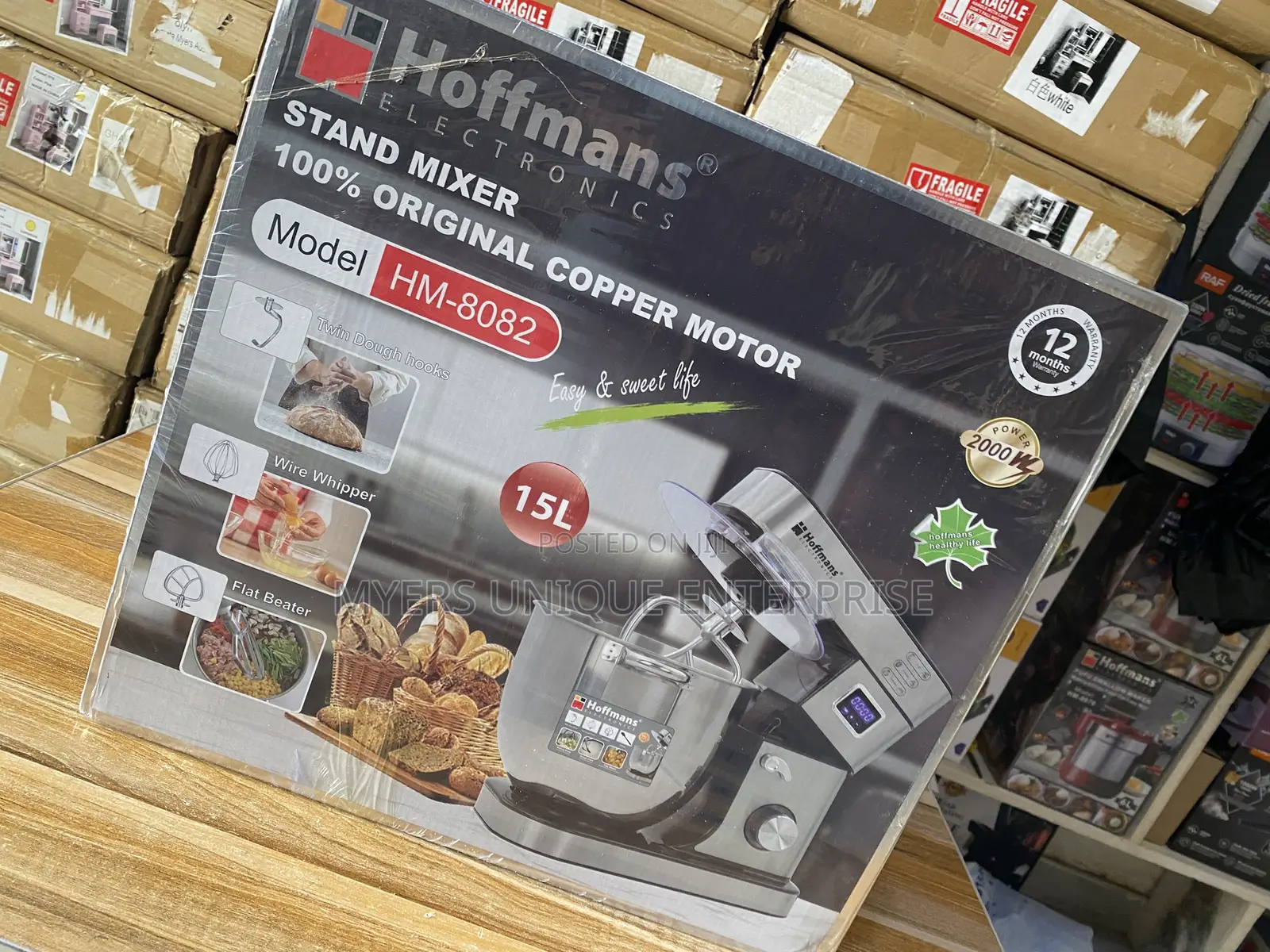 Hoffmans Stand Mixer With Splash Guard
