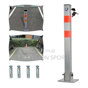1x Metal Barrier Parking Pavement Vehicle Car Pole Truck Block Clamp