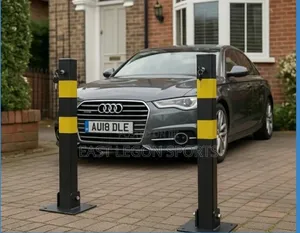 1x Metal Barrier Parking Pavement Vehicle Car Pole Truck Block Clamp