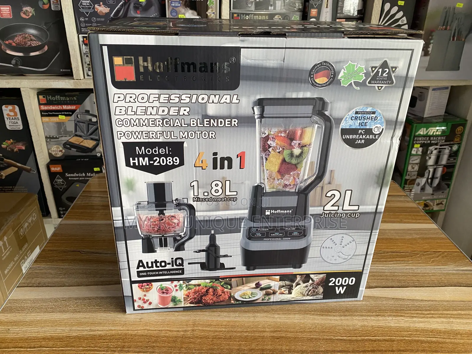 Hoffmans 2000W Blender - For Fruits, Meat, Ice