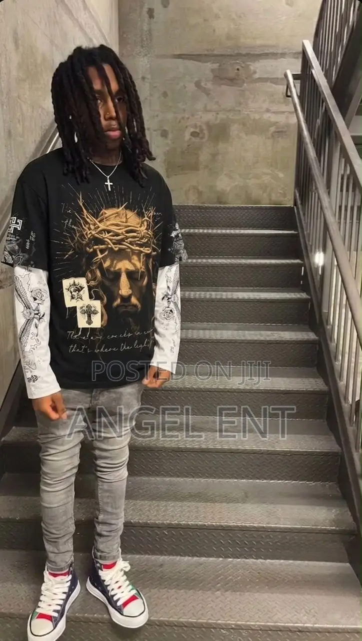 Our Goth Men’s 2 in 1 Long Sleeve Jesus Long Sleeves (Loc:Adum Kumasi)