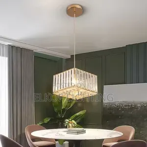 Modern Long Bar Crystal Pendant Chandelier Light