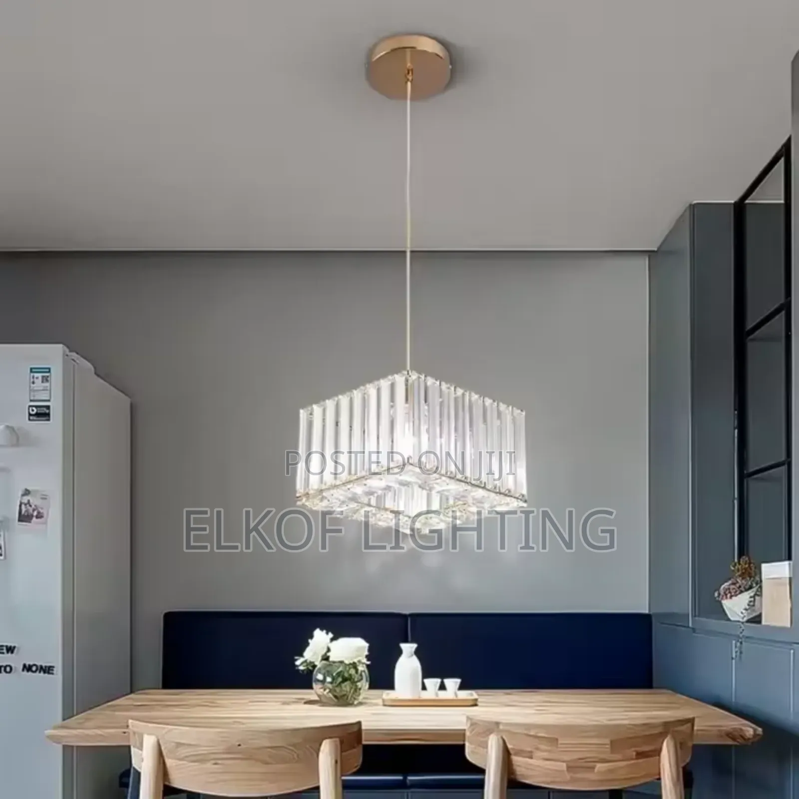 Modern Long Bar Crystal Pendant Chandelier Light