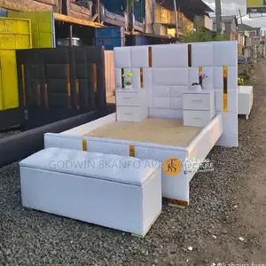 Double Bed Frame and Side Drawer or Ottoman Available