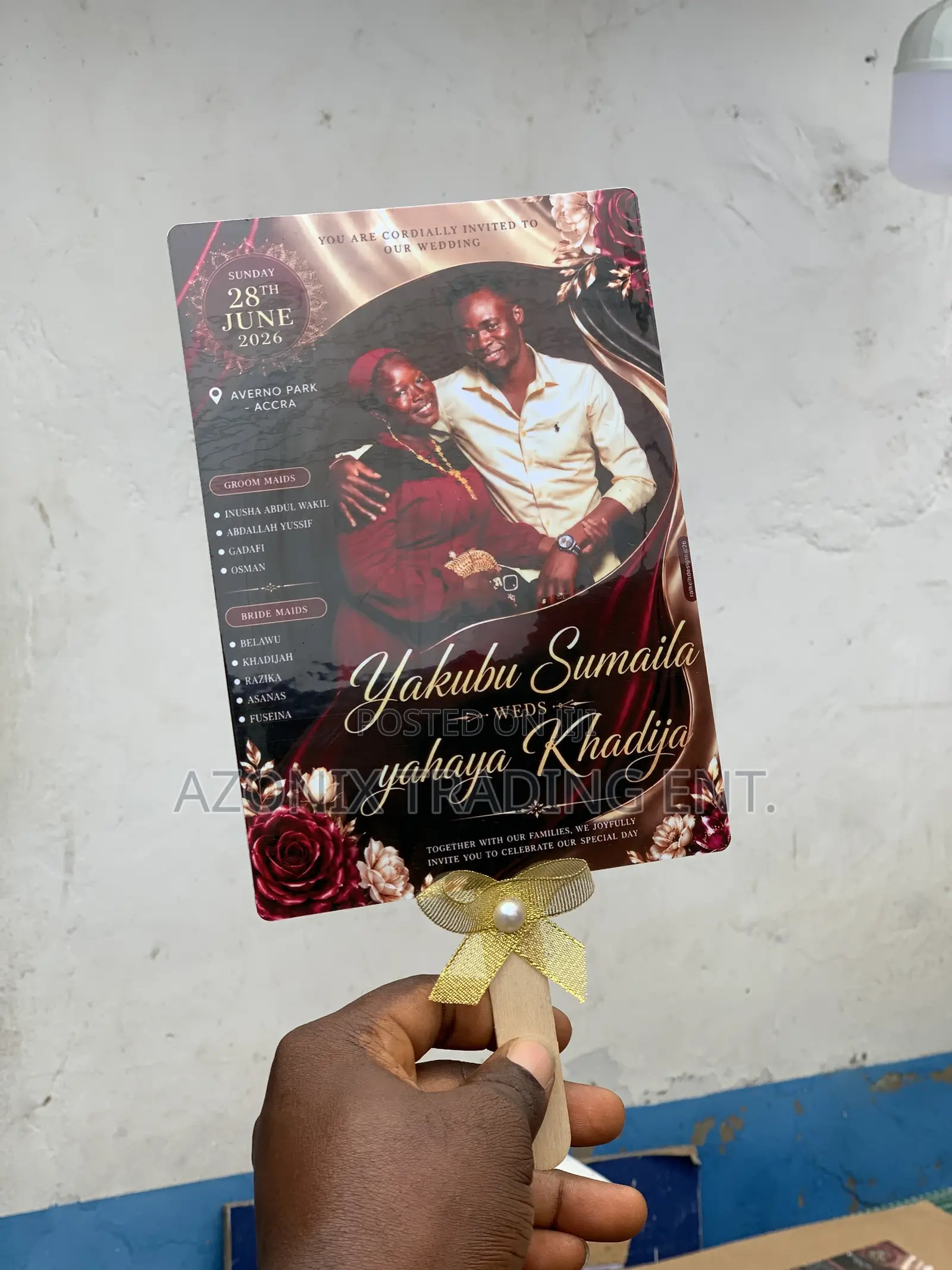 Custom Wedding Hand Fans