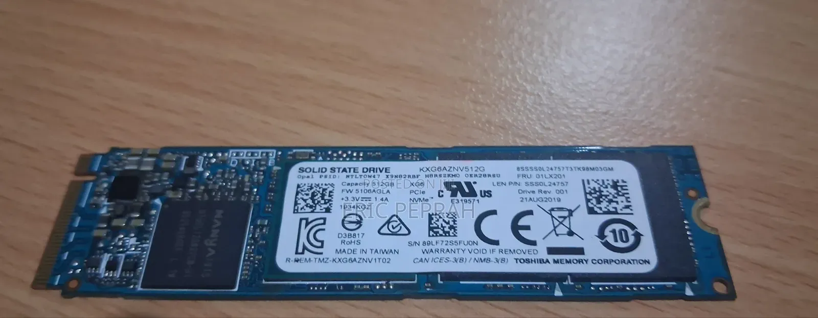 Nvme SSD Toshiba 512gb