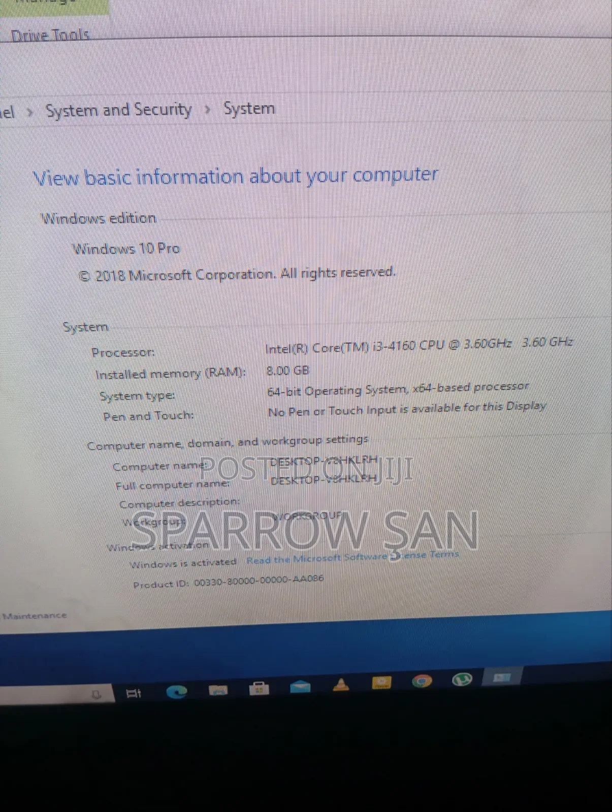 Desktop Computer Dell OptiPlex 3020 16GB Intel Core i3 HDD+SSD 500GB