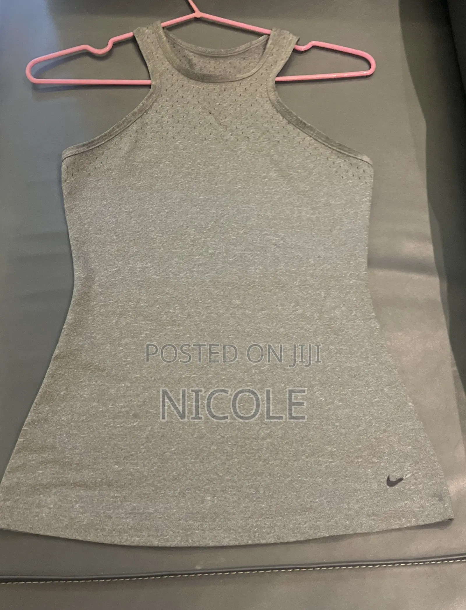 Grey Nike Work Out Tight Long Tank Top Gym Athletic Compression