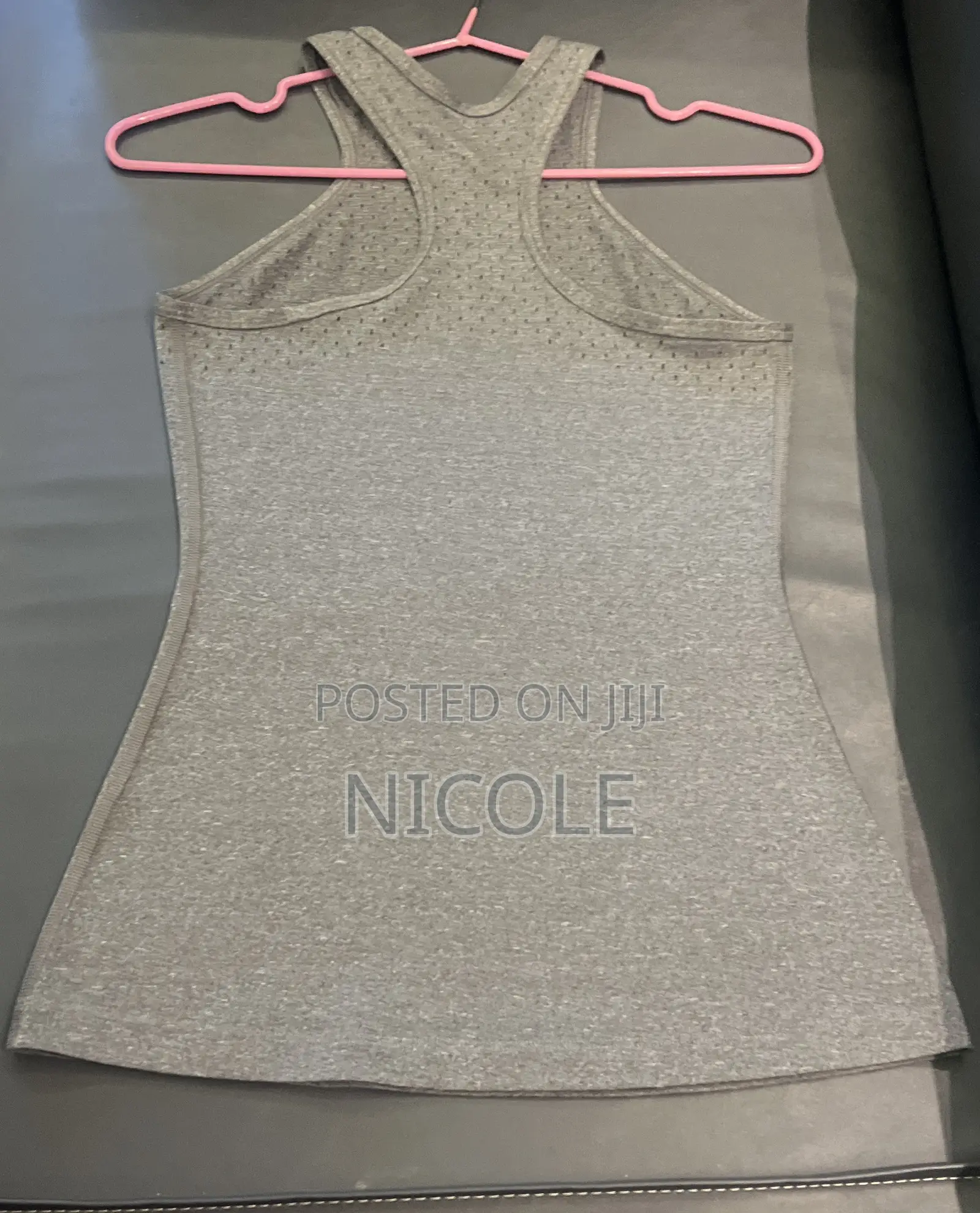 Grey Nike Work Out Tight Long Tank Top Gym Athletic Compression