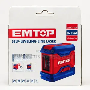 EMTOP ESLE21501 Self-Leveling 2-Line Laser 15m