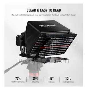 NEEWER Basics X12B Aluminum Alloy Teleprompter 12-Inch From USA