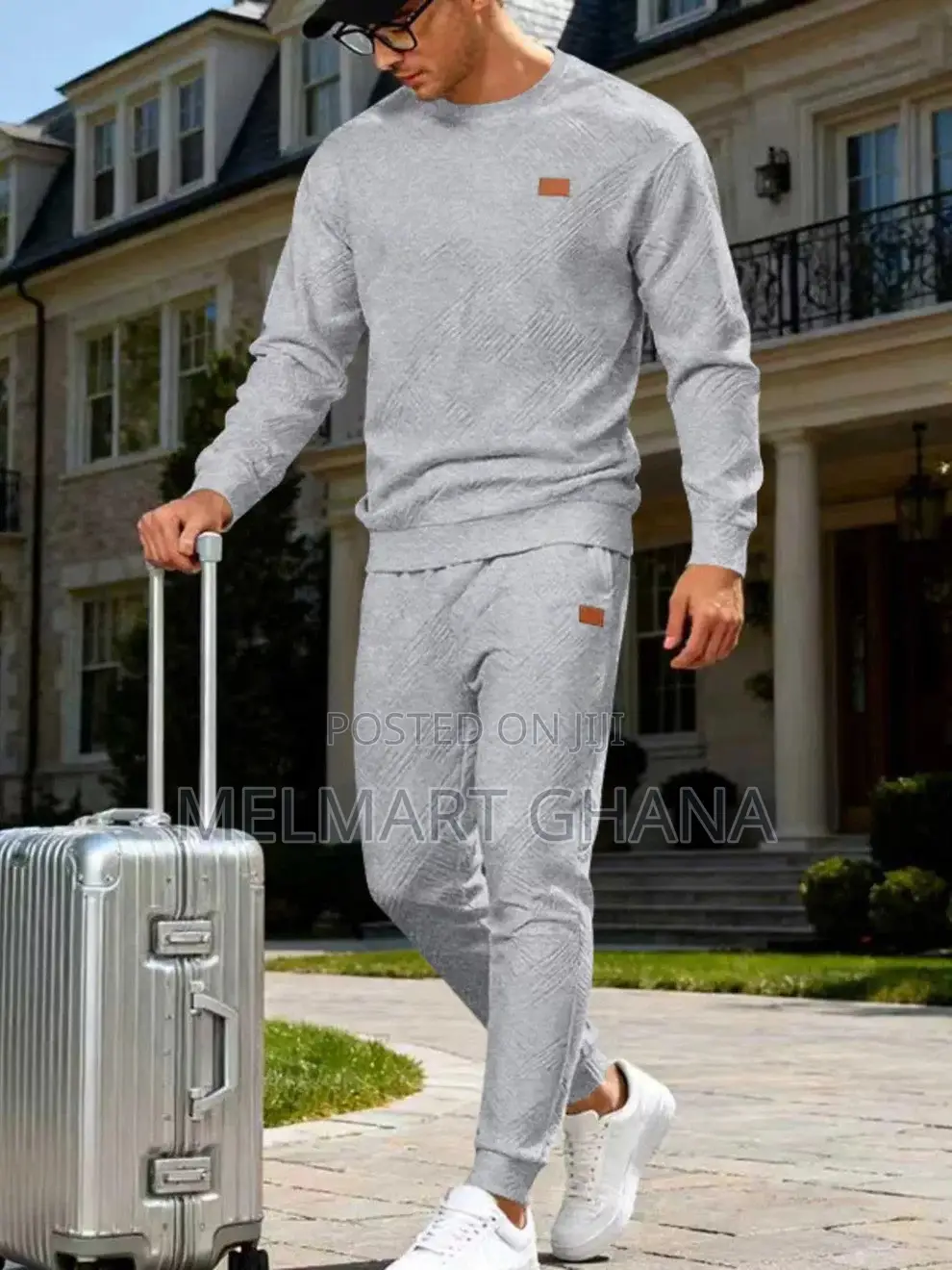 Men's Plus Size Textured Top Pants Set | Casual 2-Piece Outfit