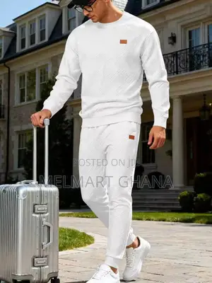 Men's Plus Size Textured Top Pants Set | Casual 2-Piece Outfit