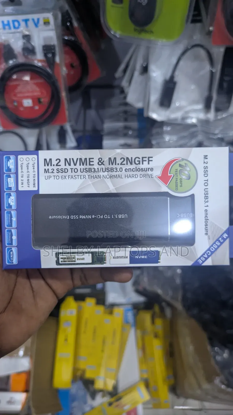 2-in-1 M.2 SSD to USB 3.1 Enclosure