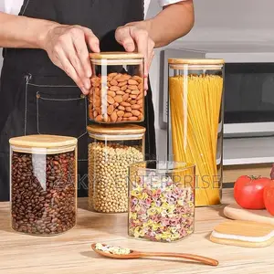 5set Airtight Glass Storage Jars