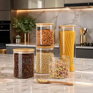 5set Airtight Glass Storage Jars