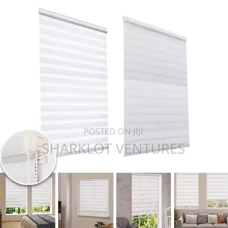 7 Feets Windows Blinds All White